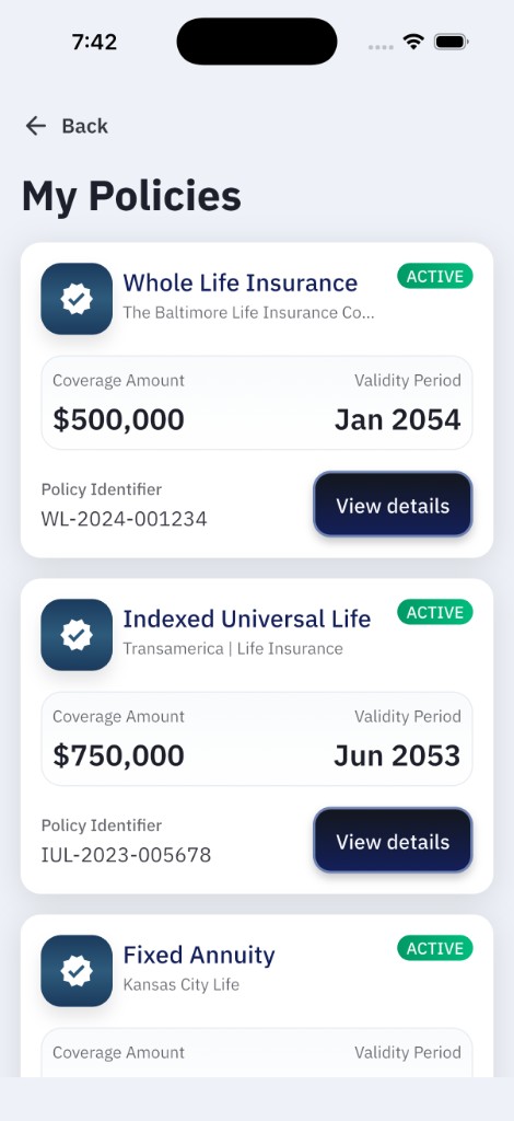 HFG | Vault — household policies view across carriers